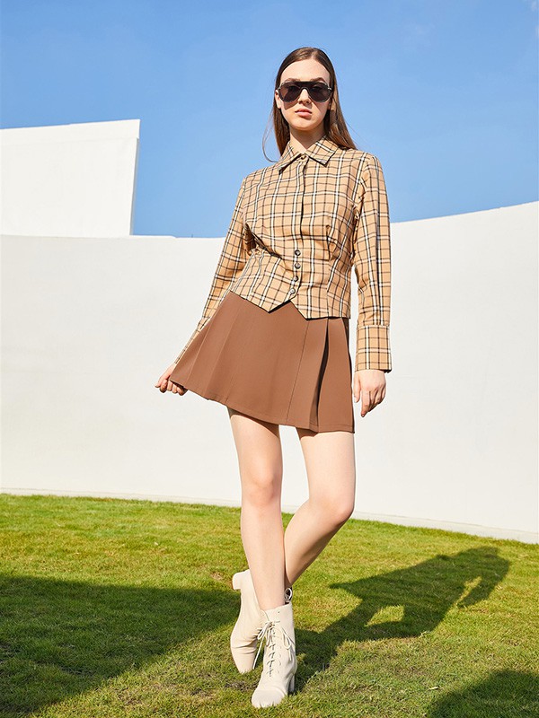 圣多衣2022秋冬季橙色短裙