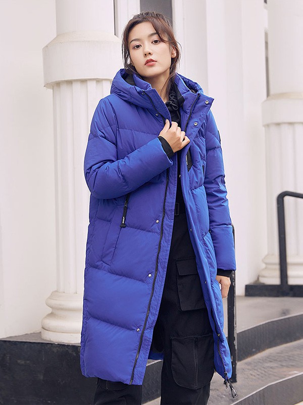 冰洁羽绒服2022秋冬季紫色羽绒服