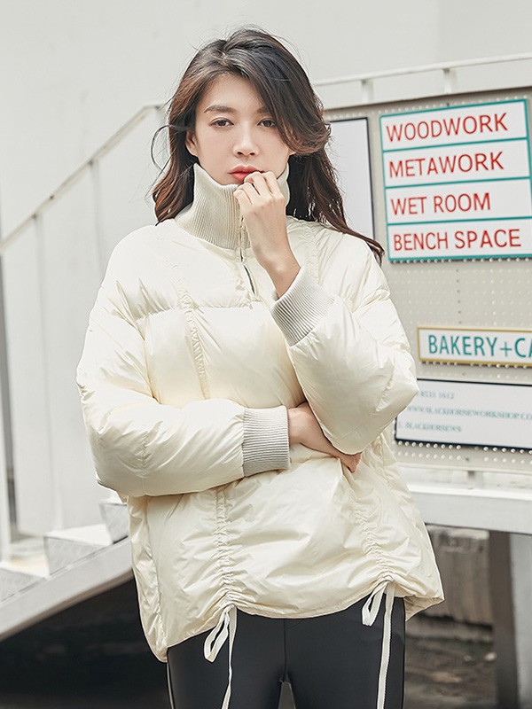 冰洁羽绒服2022秋冬季白色棉服