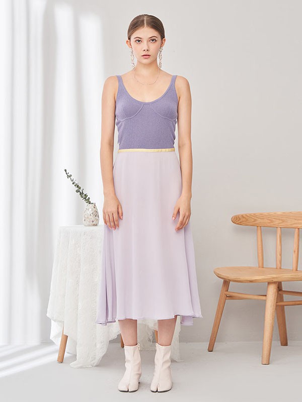 思诺芙德女装2022秋冬季紫色背心