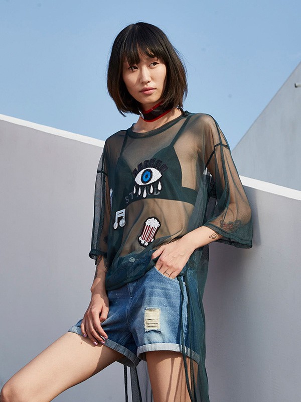 研色2022春夏季绿色背心