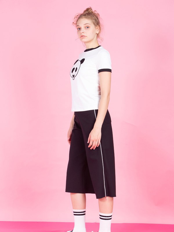 自然元素女装2022春夏季白色T恤