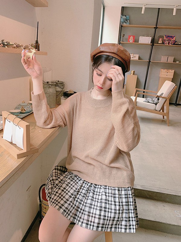 自然元素女装2022秋冬季黑色百褶裙