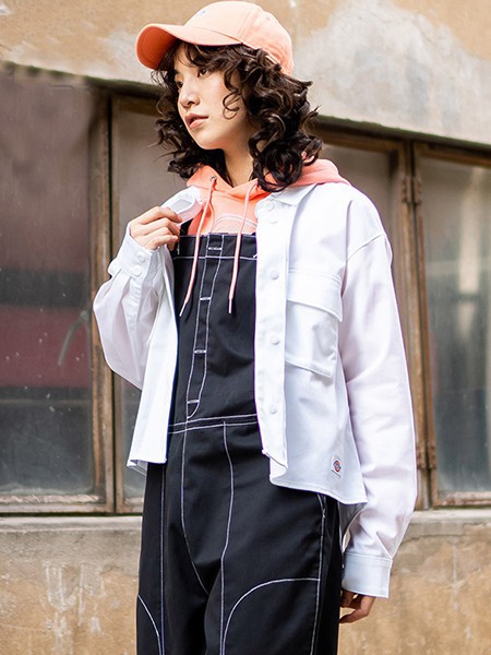 帝客休闲装2022秋冬季白色衬衫