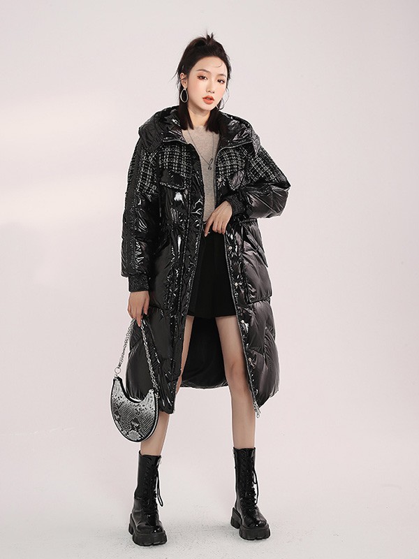 芭欧2022秋冬季黑色棉服