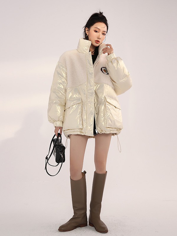 芭欧2022秋冬季白色棉服