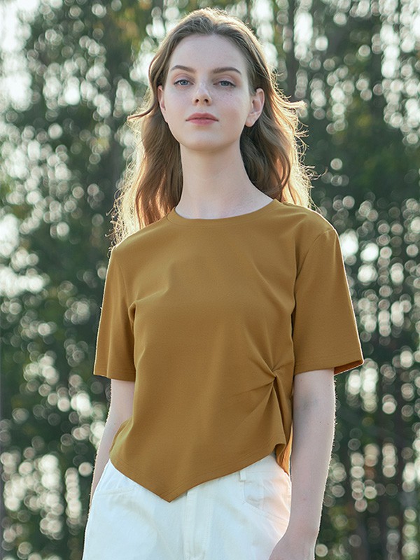 勾划2022春夏季黄色T恤