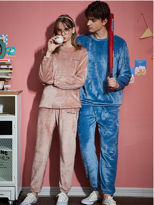 雪俐2022秋冬季蓝色家居服