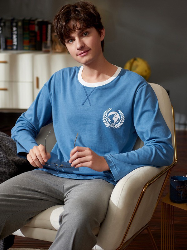 雪俐2022秋冬季蓝色家居服