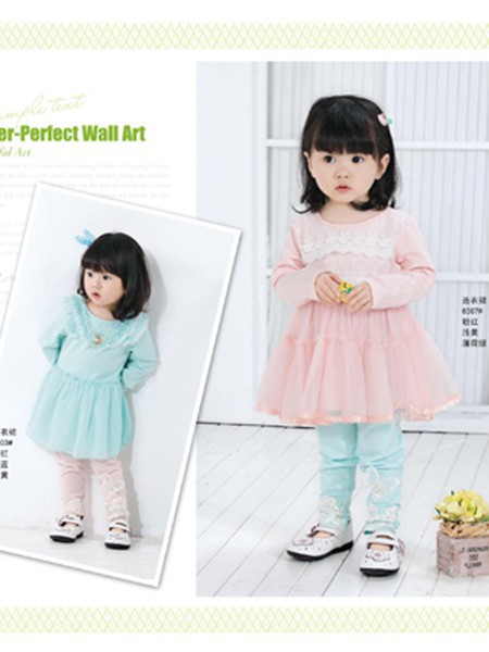 奈迪贝熊童装2022春夏季粉色连衣裙