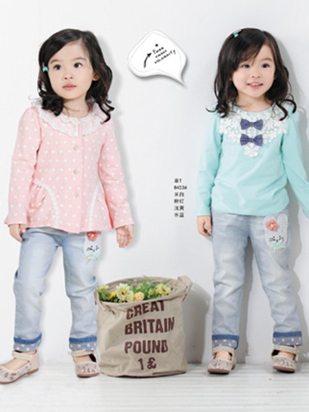 奈迪贝熊童装2022春夏季粉色T恤