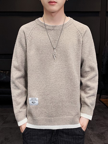 Justyle男装2022秋冬季灰色毛衣