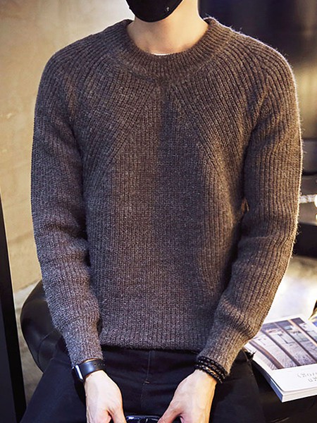 Justyle男装2022秋冬季棕色毛衣