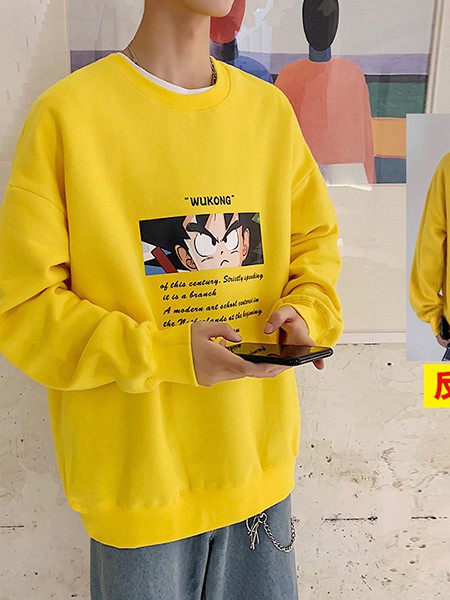 Justyle男装2022秋冬季黄色T恤