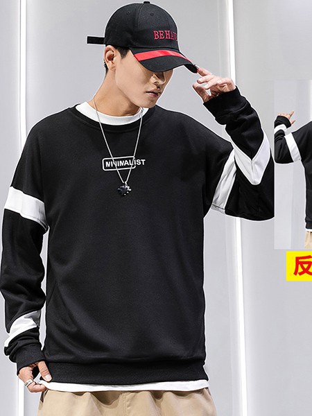 Justyle男装2022秋冬季黑色T恤