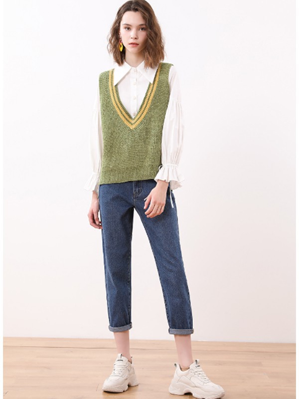 她图女装2022春夏季白色衬衫