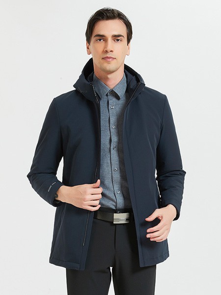 雅库2022秋冬季蓝色衬衫