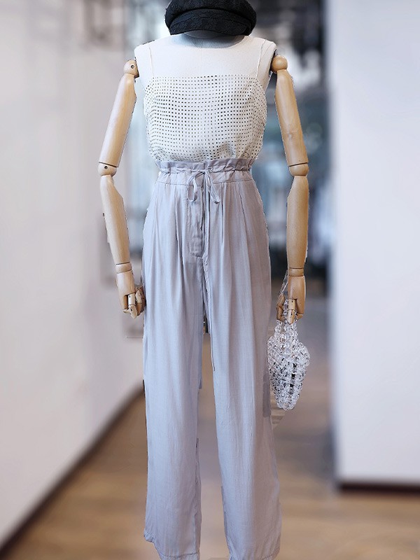 舒雪儿女装2022春夏季米色背心