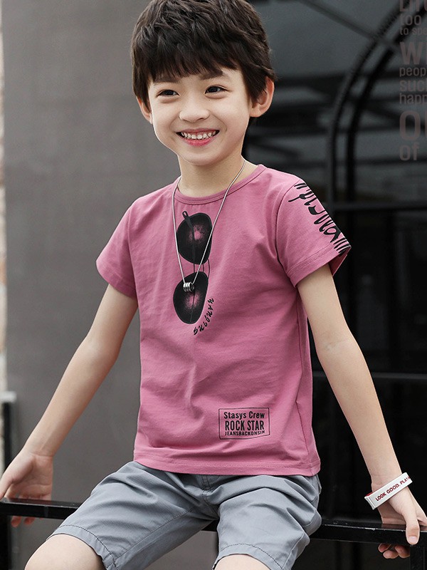 维尼力啦2022春夏季粉色T恤