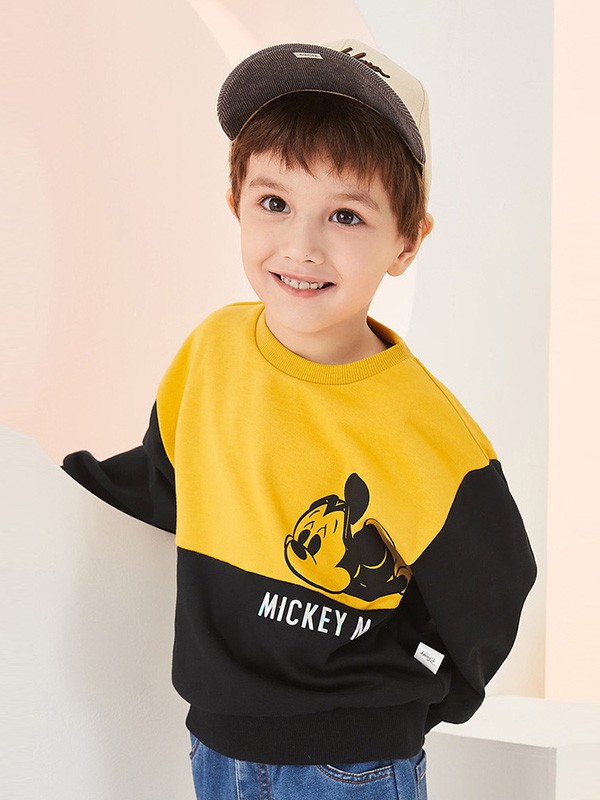 贝贝帕克童装2022秋冬季黄色T恤