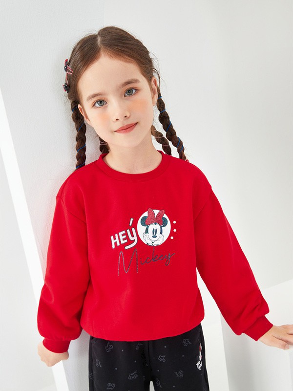 贝贝帕克童装2022秋冬季红色T恤