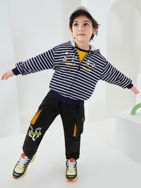 贝贝帕克童装2022秋冬季黑色工装裤