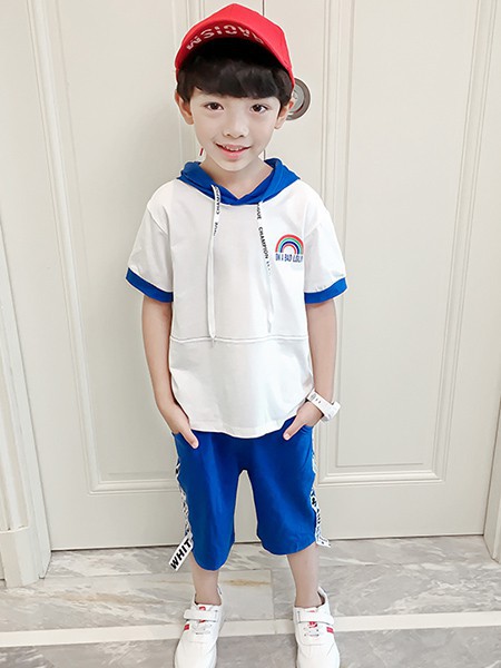 班澜贝屋童装2022春夏季白色卫衣