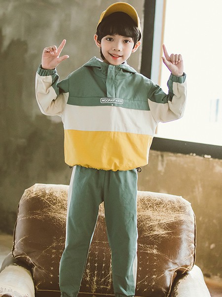 班澜贝屋童装2022秋冬季绿色长裤