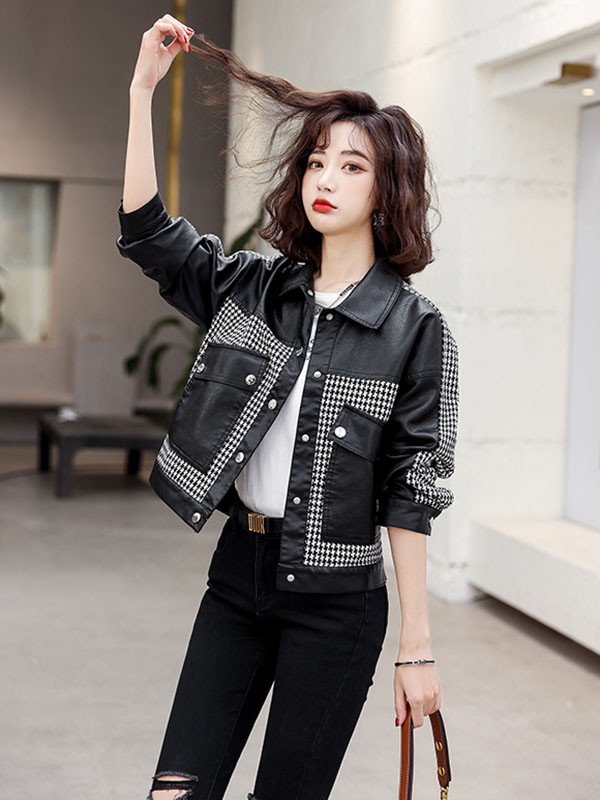 FUNANI芙娜妮女装2022秋冬季黑色外套