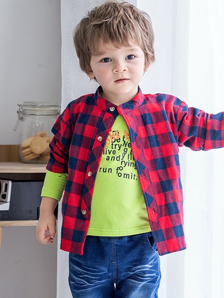 棒棒猫童装2022秋冬季绿色T恤