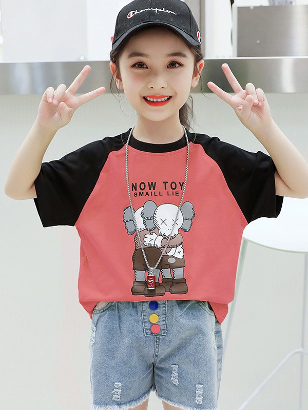 点点西里2022春夏季拼色T恤