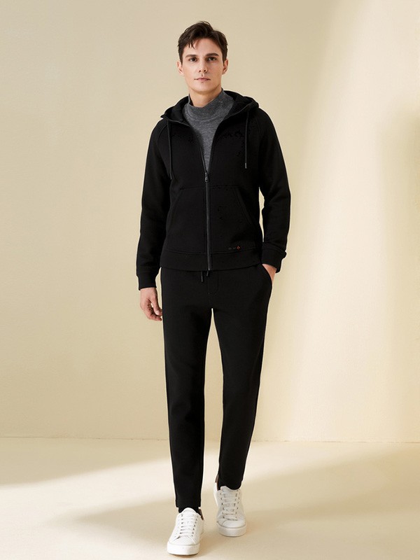 依文男装2022秋冬季黑色长裤