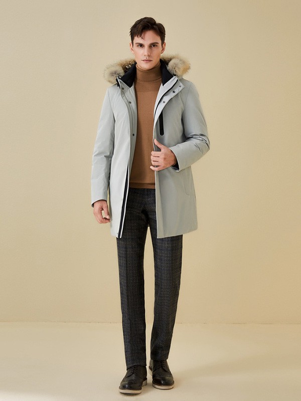 依文男装2022秋冬季白色棉服