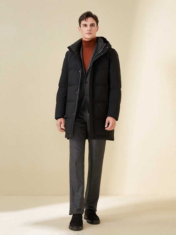 依文男装2022秋冬季灰色长裤