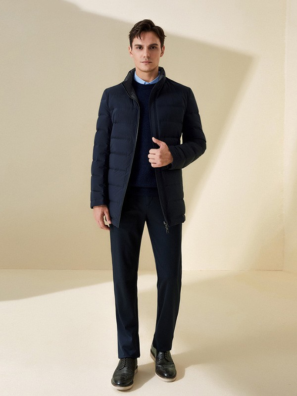 依文男装2022秋冬季黑色长裤