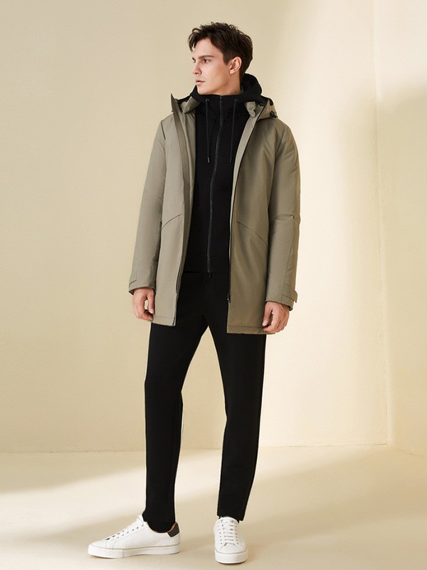 依文男装2022秋冬季黑色长裤