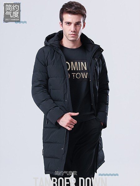坦博尔2022秋冬季黑色羽绒服