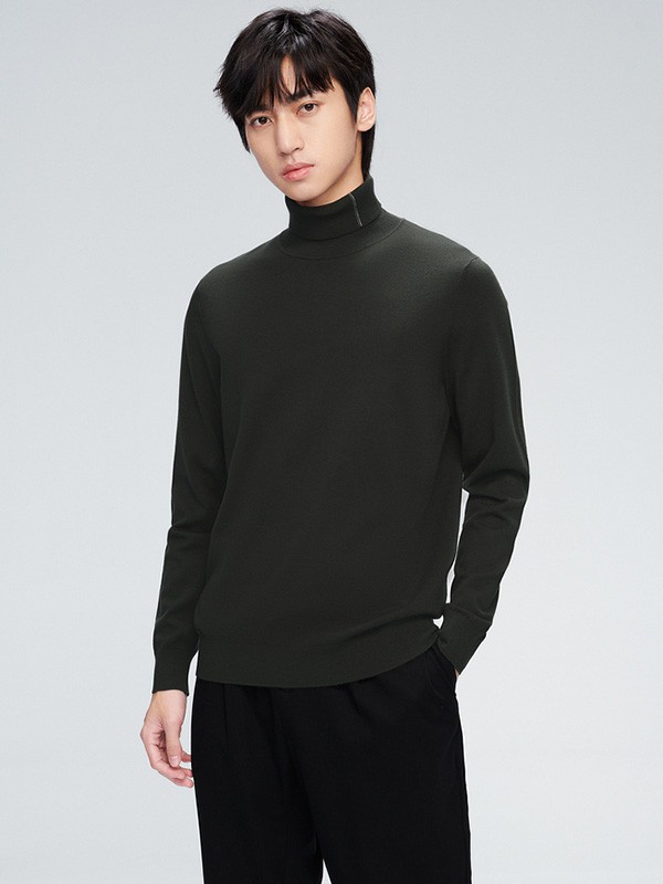 海澜之家2022秋冬季黑色针织衫