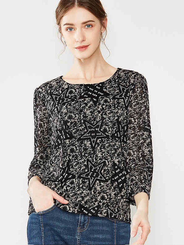 梦燕2022秋冬季黑色T恤