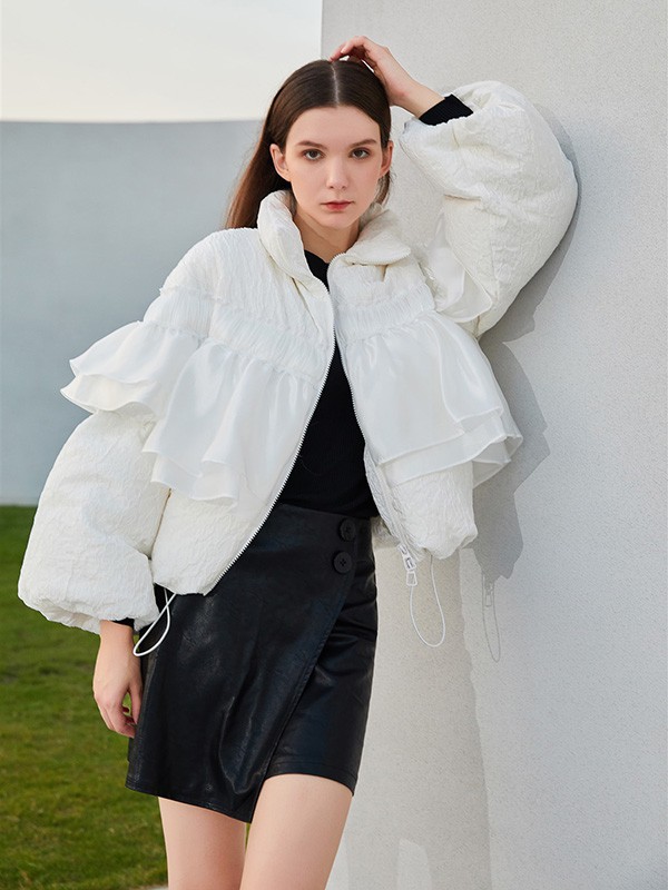 圣多衣2022秋冬季白色棉服