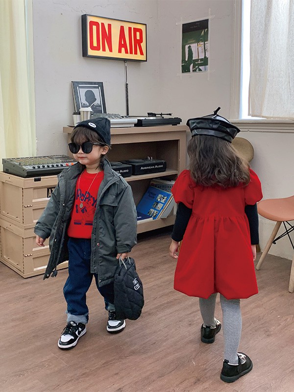 拾恩初＆番薯片2022秋冬季红色大衣