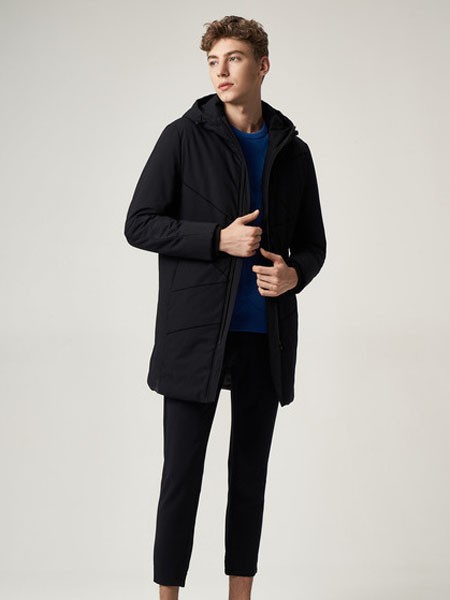 诺丁山男装2022秋冬季黑色大衣