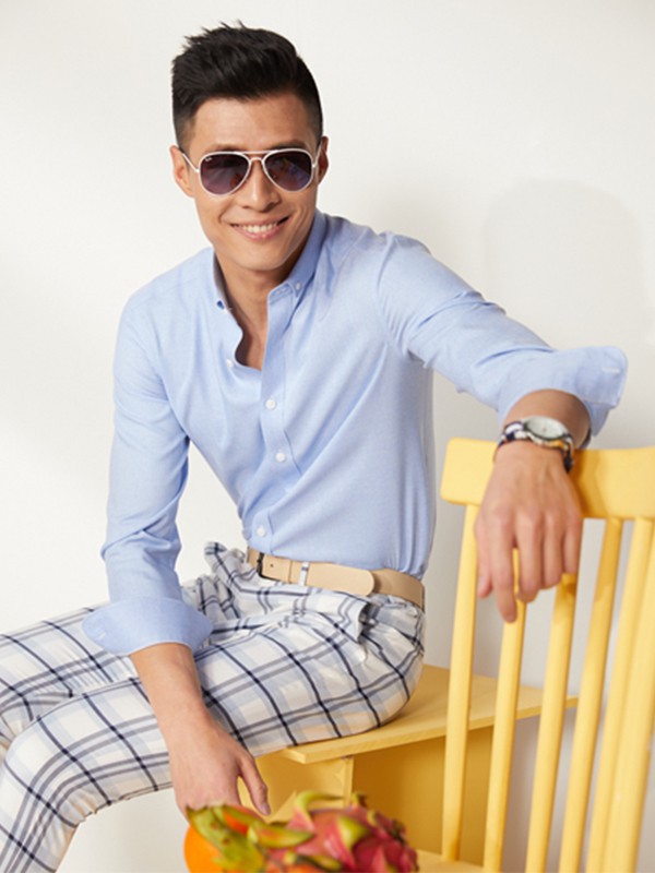 虎豹男装2022秋冬季白色长裤