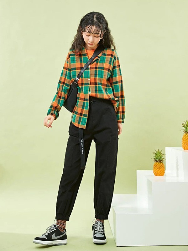 二号街角女装2022秋冬季绿色衬衫