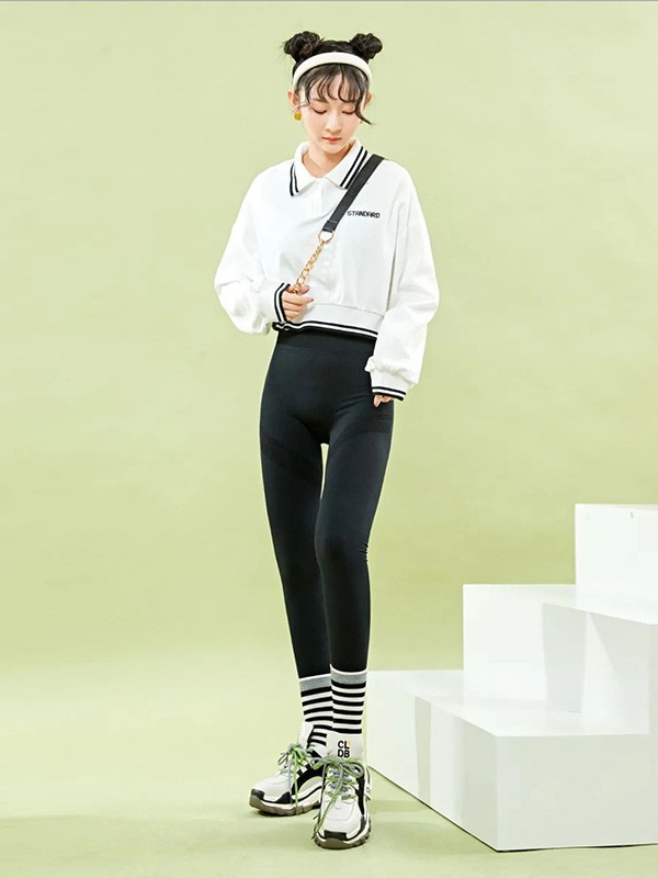 二号街角女装2022秋冬季白色polo衫