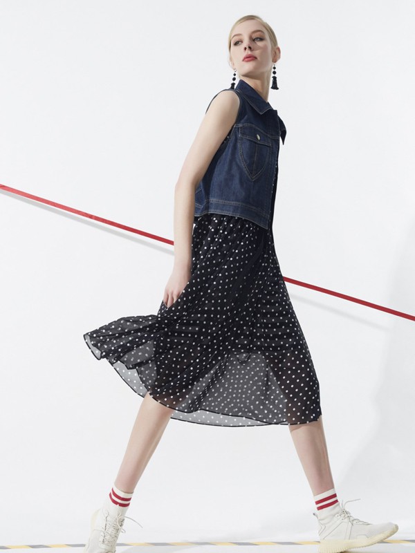 领姿2022秋冬季黑色半身裙