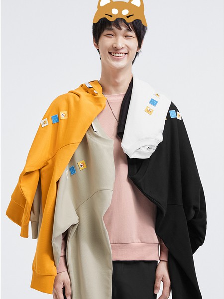 GXG男装2022秋冬季粉色T恤