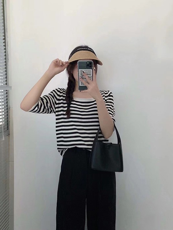 俏米图女装2022秋冬季黑色阔腿裤