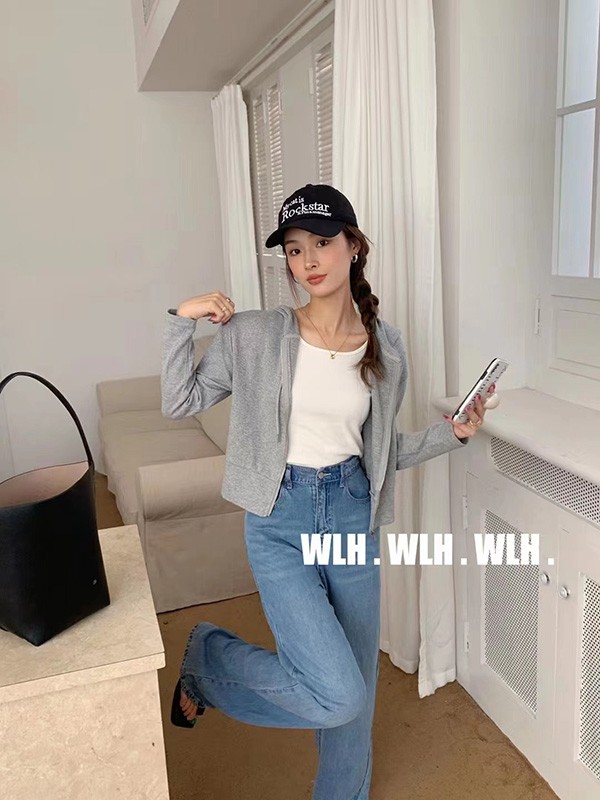 俏米图女装2022秋冬季白色背心