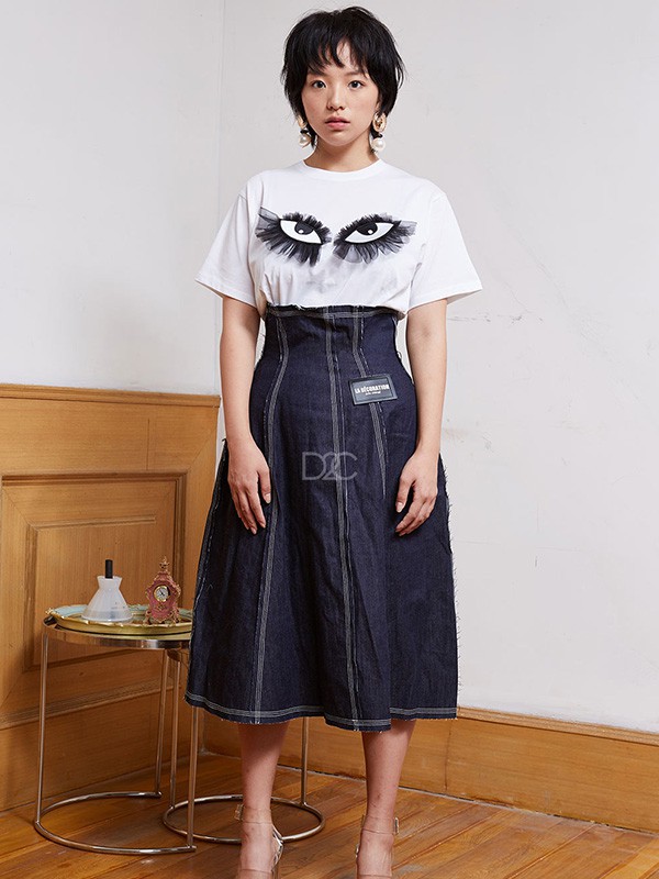 D2C女装2022春夏季白色T恤